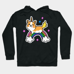 Corgi Unicorn Rainbow Dog Owner Welsh Corgi Kids Funny Dog Hoodie